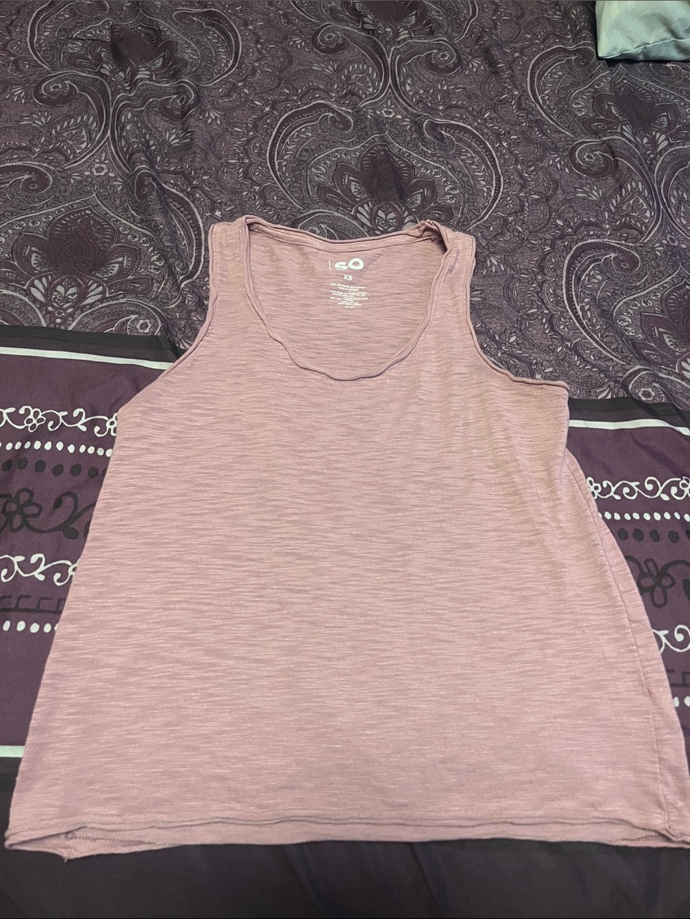 SO Women’s Dusty Mauve Tank Top - Sleeveless Knit